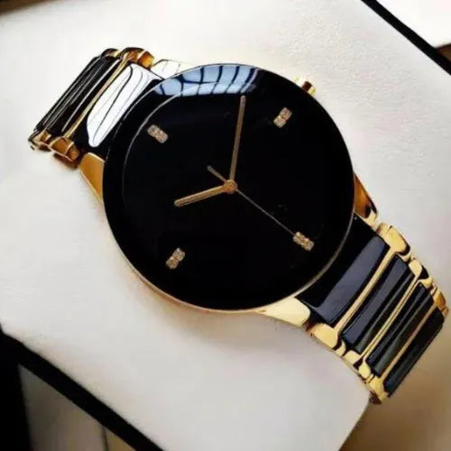 Luxury Minimalist Black Analog Watch