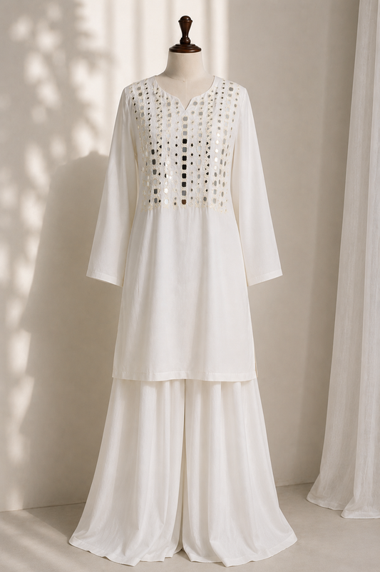 White Mirror Work Co-ord