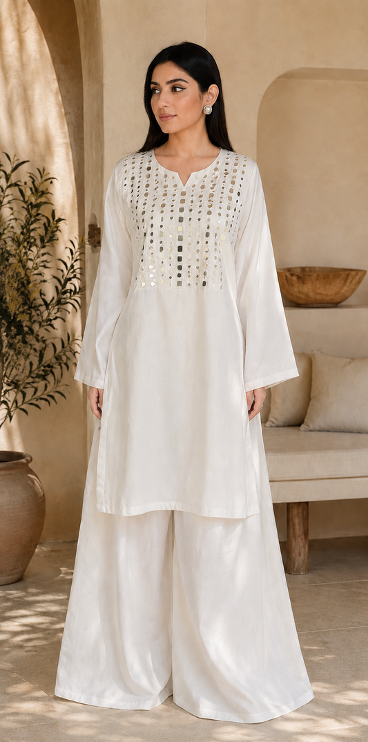 White Mirror Work Co-ord